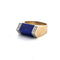 Bague 54 Bague d’époque en or jaune 18 ct avec lapis et diamants 58 Facettes 244/26 A 117/26