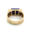 Bague 54 Bague d’époque en or jaune 18 ct avec lapis et diamants 58 Facettes 244/26 A 117/26