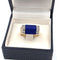 Bague 54 Bague d’époque en or jaune 18 ct avec lapis et diamants 58 Facettes 244/26 A 117/26