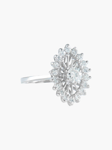 Bague 53 Bague marquise en or blanc et diamants 58 Facettes BO/220018 STA