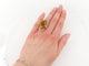 Bague 55 Sans marque - Bague cocktail losange citrine en or rose 18k 58 Facettes 274329