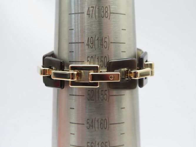 Bracelet Hermès Écuyère - Bracelet en corne de buffle et métal doré 58 Facettes 274427