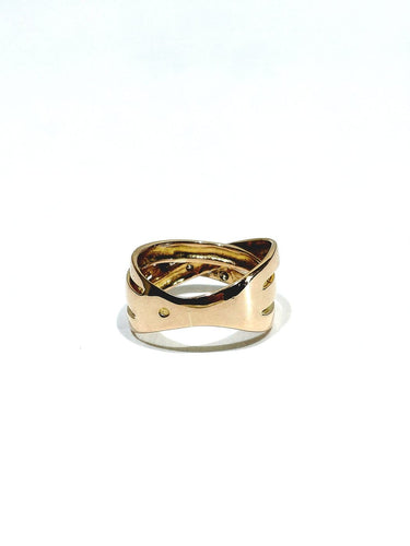 Bague 53 Bague Mouvement - Bague en or rose 18 carats et diamants 58 Facettes 1746688