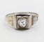 Bague Bague tank Art déco en or blanc 18k et diamant taille rose 58 Facettes A07019