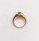 Bague rétro en or 18k avec rubis synthétique et diamants 58 Facettes A01910