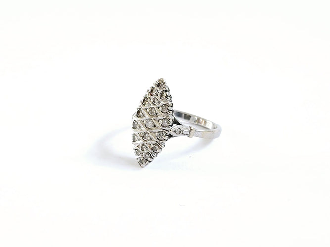 Bague 55 Bague marquise en or blanc 18 carats et diamants 58 Facettes NORM20251219-132