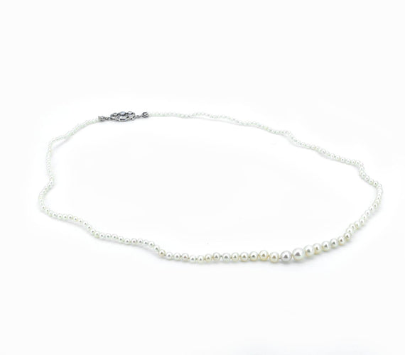 Collier Collier - 161 perles fines avec fermoir en or blanc 18 carats 58 Facettes Juvet