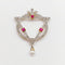 Pendentif Art déco - Pendentif en or 18k et platine, diamants, rubis et perle 58 Facettes A07029