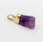 Pendentif Pendentif vintage en or jaune 18k avec galet d’améthyste 58 Facettes A07031