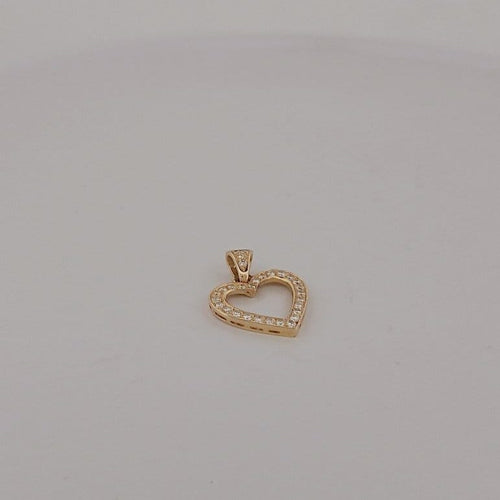 Pendentif Pendentif cœur en or jaune 18 carats et diamants 58 Facettes RV CREATION - 2752918