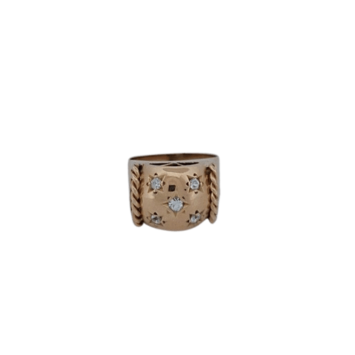 Bague 49 Bague en or rose 18 carats et diamants taille brillant 58 Facettes RV CREATION - 2584664