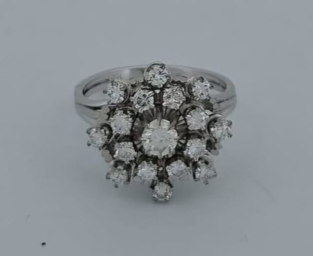 Bague 53.5 Bague diamants en or blanc 58 Facettes RV CREATION - 3042283