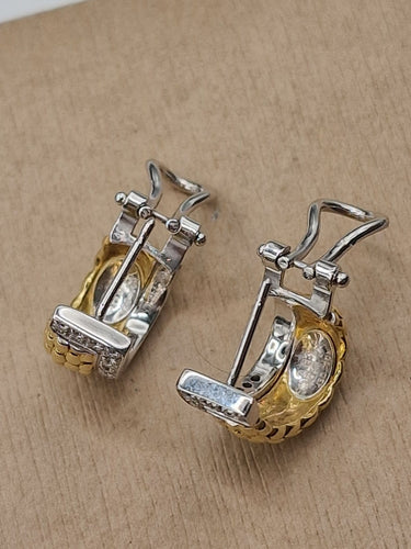 Boucles d'oreilles FOPE - Boucles d’oreilles créoles en or jaune 18 ct et diamants 58 Facettes CV-041