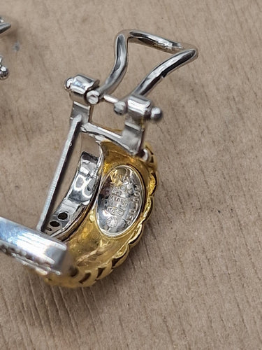 Boucles d'oreilles FOPE - Boucles d’oreilles créoles en or jaune 18 ct et diamants 58 Facettes CV-041