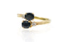 Bague 51 Bague en or jaune 750 ornée de saphirs et diamants 58 Facettes 12076