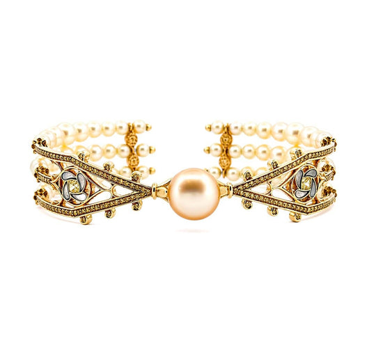 Bracelet Alessio Boschi Collection Milano - Bracelet jonc Duomo di Milano en or jaune 18 ct 58 Facettes ab