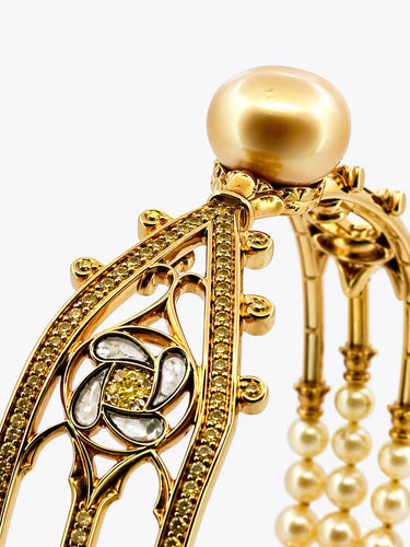 Bracelet Alessio Boschi Collection Milano - Bracelet jonc Duomo di Milano en or jaune 18 ct 58 Facettes ab