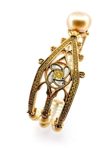 Bracelet Alessio Boschi Collection Milano - Bracelet jonc Duomo di Milano en or jaune 18 ct 58 Facettes ab