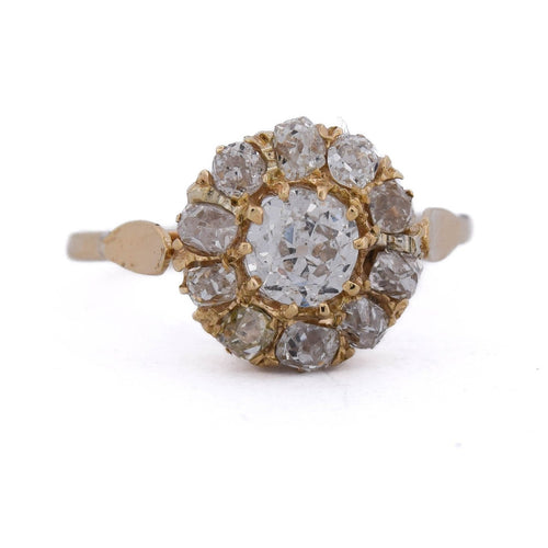 Bague 56 Bague vintage grappe - Bague en or 18 carats et diamants 58 Facettes AN585 (00019)