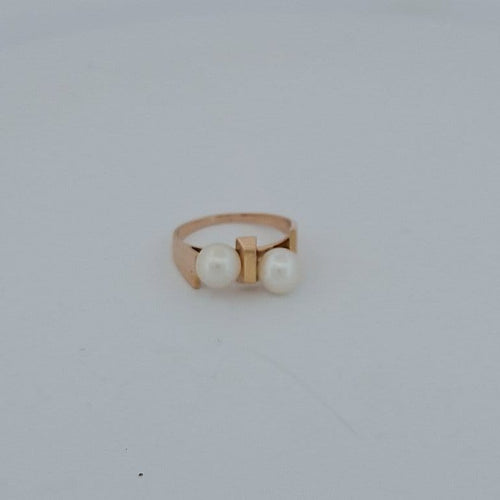 Bague 53.5 Bague perles de culture en or jaune 18 carats 58 Facettes RV CREATION - 3042360