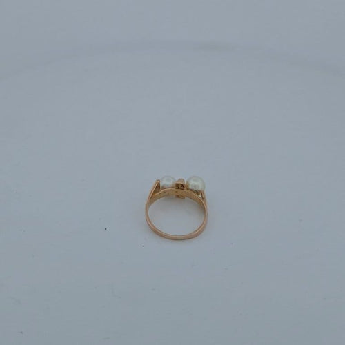Bague 53.5 Bague perles de culture en or jaune 18 carats 58 Facettes RV CREATION - 3042360