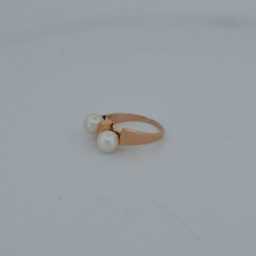 Bague 53.5 Bague perles de culture en or jaune 18 carats 58 Facettes RV CREATION - 3042360