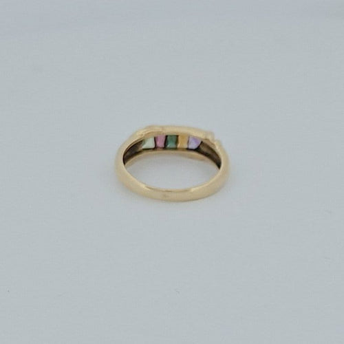 Bague 53 Bague multi-pierres en or jaune 18 carats 58 Facettes RV CREATION - 2584673