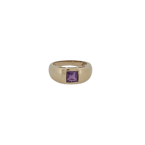 Bague 54 Bague moderne en or jaune 18 carats avec améthyste 58 Facettes RV CREATION - 3042051