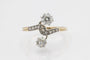 Bague 60 Bague toi et moi Art nouveau en or jaune et platine avec diamants 58 Facettes 11081