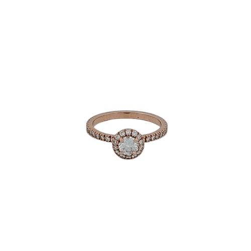 Bague 50.5 Bague brillants en or rose 18 carats 58 Facettes RV CREATION - 2820095