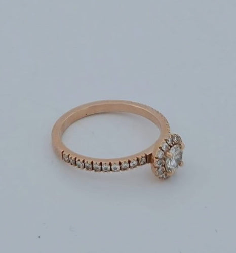 Bague 50.5 Bague brillants en or rose 18 carats 58 Facettes RV CREATION - 2820095