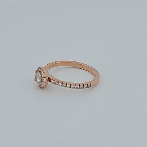 Bague 50.5 Bague brillants en or rose 18 carats 58 Facettes RV CREATION - 2820095