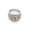 Bague 54 Bague - Solitaire pavé en or blanc avec diamants 58 Facettes 1031 E OC