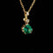 Pendentif Pendentif - Émeraude colombienne 6 ct en or jaune 18k et diamant 58 Facettes UN-0641