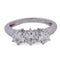 Bague 54 Bague trilogy en or blanc 18 carats et diamants taille brillant 58 Facettes AN69 (00049)