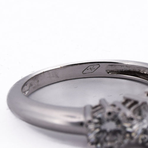 Bague 54 Bague trilogy en or blanc 18 carats et diamants taille brillant 58 Facettes AN69 (00049)
