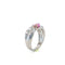 Bague 54.5 Bague en or blanc, saphir rose et diamants 58 Facettes 434741