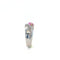 Bague 54.5 Bague en or blanc, saphir rose et diamants 58 Facettes 434741