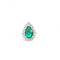 Bague 58 Bague entourage - Émeraude poire 4 ct et diamants en or jaune 58 Facettes UN-0643