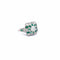 Bague 53 Art déco - Bague cocktail florale en platine avec émeraudes et diamants 58 Facettes UN-0753