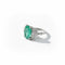 Bague 50 Bague en or blanc 18 carats à émeraude de Colombie 5,12 ct et diamants 58 Facettes 1.0001333/3