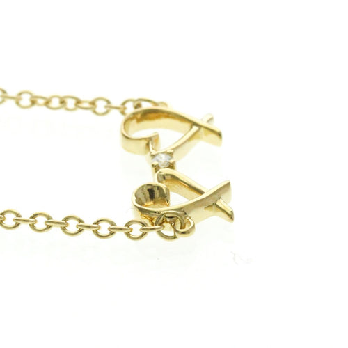 Bracelet Tiffany & Co. Paloma Picasso - Bracelet Double Loving Heart en or jaune et diamants 58 Facettes nhevikm6nz