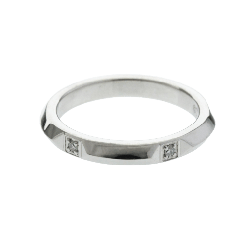 Bague 50 Tiffany & Co. True Band - Bague en platine avec 5 diamants 58 Facettes ikcm17f4gg
