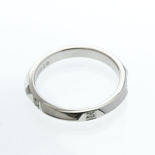 Bague 50 Tiffany & Co. True Band - Bague en platine avec 5 diamants 58 Facettes ikcm17f4gg