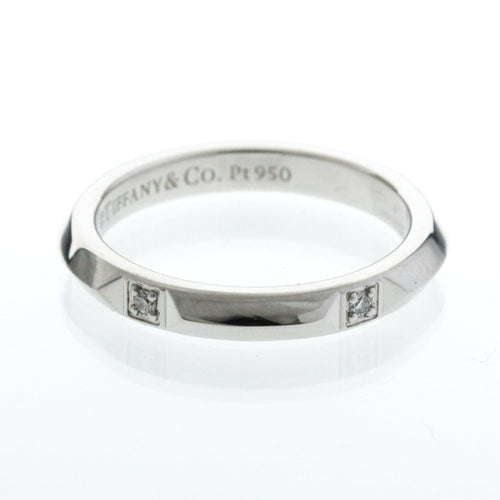 Bague 50 Tiffany & Co. True Band - Bague en platine avec 5 diamants 58 Facettes ikcm17f4gg