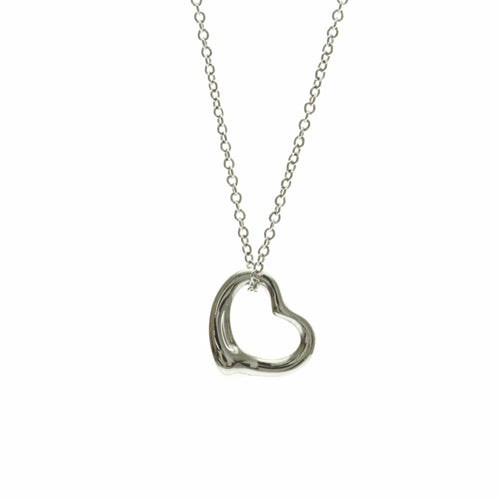 Collier Tiffany & Co. Elsa Peretti Open Heart - Collier pendentif en platine 58 Facettes kr1fyh8nv5