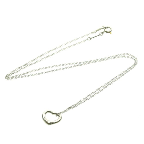 Collier Tiffany & Co. Elsa Peretti - Collier Open Heart en platine 58 Facettes kr1fyh8nv5