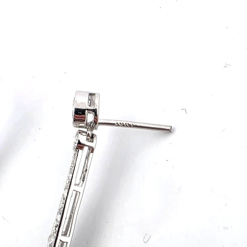 Boucles d'oreilles Boucles d'oreilles Art déco en or blanc 18 ct avec diamants 58 Facettes 90/26 A