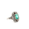 Bague 54 Bague Art déco - Émeraude colombienne et diamants en or blanc 18k 58 Facettes 50447
