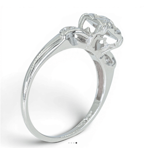 Bague 54 Bague solitaire en or 14K avec diamant 0,54 ct 58 Facettes AF52
